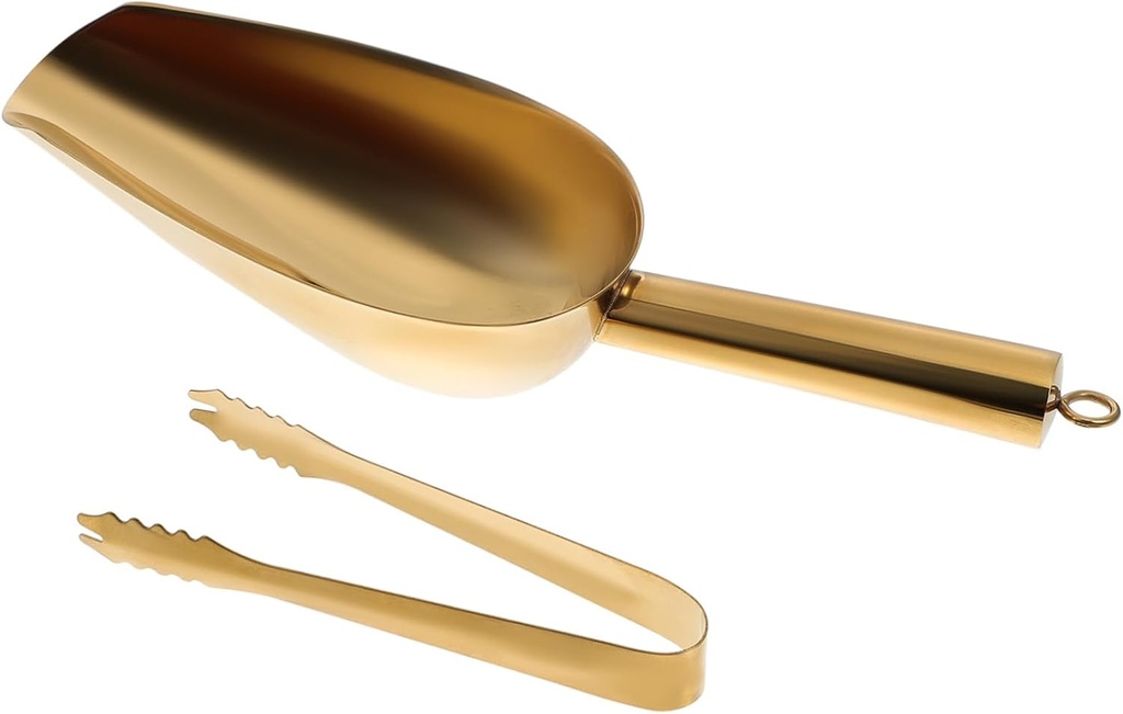 1set Utility Scoop Tong Stainless Ice Tongs and Scoop Bar Restaurant Home