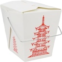 Pack of 50 Chinese Take Out Boxes Pagoda 16 oz/Pint Size Party Favor and Food Pail (50)