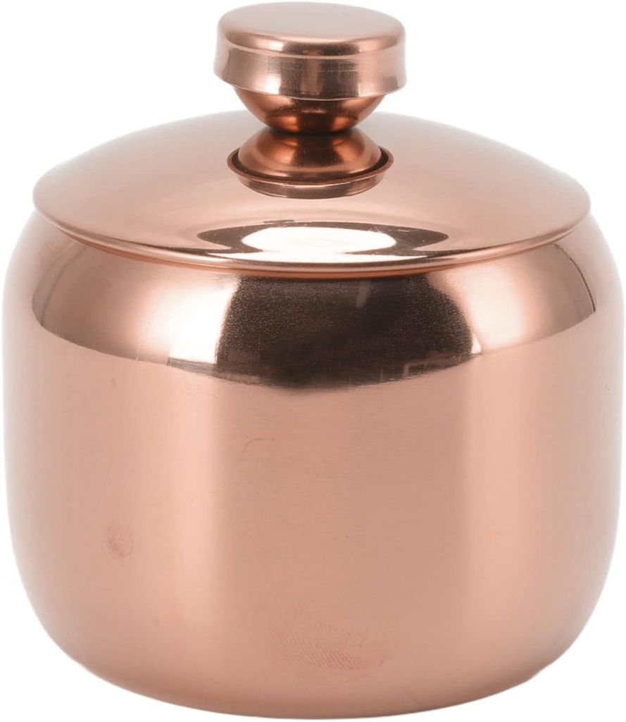 Stainless Steel Seasoning Box, Condiment Canisters Pots, Sugar Storage Bottle with Lid for Salt, Sugar, Sesame Seeds, Home Kitchen Restaurant (Rose Gold)