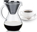 Cocoarm Coffee Pot, 400ml Glass Hand Drip Coffee Maker Filter Pot with Scale Office Home with Stainless Steel Filter