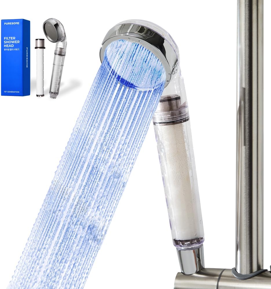 BODYLUV - Puresome Shower Head (Ver.1), Strong Water Pressure Water Saving Vitamin Filter For Bathroom (Handheld Shower Head ONLY, Vita Milk Filter NOT INCLUDED)