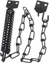 1set Screen Door Chain Storm Door Protector Chain and Spring Heavy Duty Storm Door Closer (Black)