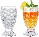 Pineapple Tiki Crystal Cocktail Glasses, Set of 2 – 7oz Creative Glasses for Wine, Juice, and Cocktails (Set of 2)
