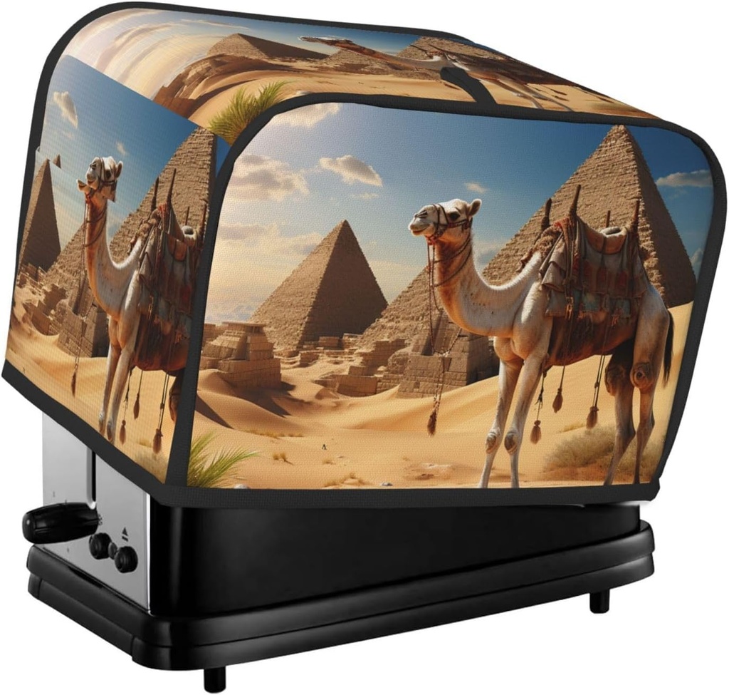 2 Slice Toaster Covers Bread Machine Cover Quilted Dustproof Fingerprint Protectors Small Washable Appliance Cover Camel Desert Bread Maker Dust Protection Universal Size