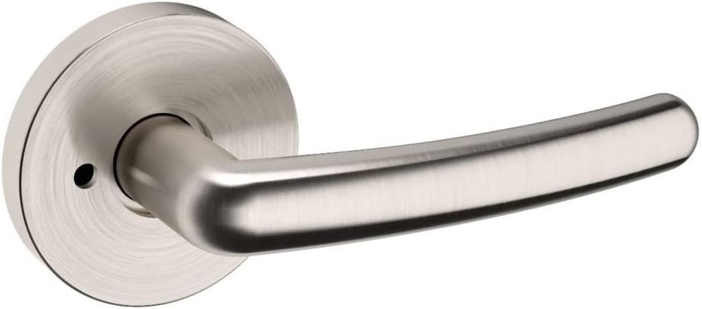 Baldwin 5165.PRIV 5165 Privacy Door Lever Set with 5046 Rose from The Estate Collection - Lifetime Satin Nickel