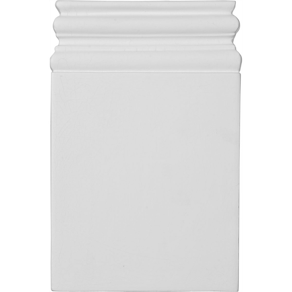 Ekena Millwork PB06X09X01DI Diane Plinth Blocks, 6 1/4"W x 9 3/4"H x 1"P, Primed