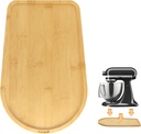 Bamboo Sliding Tray for Coffee Maker, Food Processors and Mini Air Fryer, Small Appliance Slider Mat Compatible with KitchenAid 3.5 Qt Tilt Head Stand Mixer, Kitchen Countertop Storage Attachments