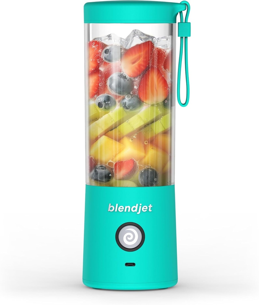 BlendJet 2 Portable Blender for Smoothies & Shakes - BlendJet Cordless Personal & Small Blender, USB-C Rechargeable & Self Cleaning - (Mint, 16 oz.)