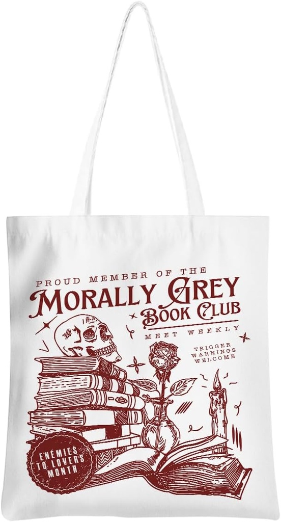 Wenboco Fantasy Tote Bag Fantasy Books Merch Book Lovers Gifts Reusable Grocery Bags Beach Bag Bookish Gifts