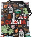 VAMSII Canada Travel Gift Canada Landmarks Tote Bag Canada Souvenir for Traveler Canadian Pride Gift Canadian Sky-line Gifts