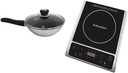 Combo Offer SPT 1300-Watt Silver Induction Cooktop with SPT 11-inch Stainless Steel Nonstick Fry Pan.