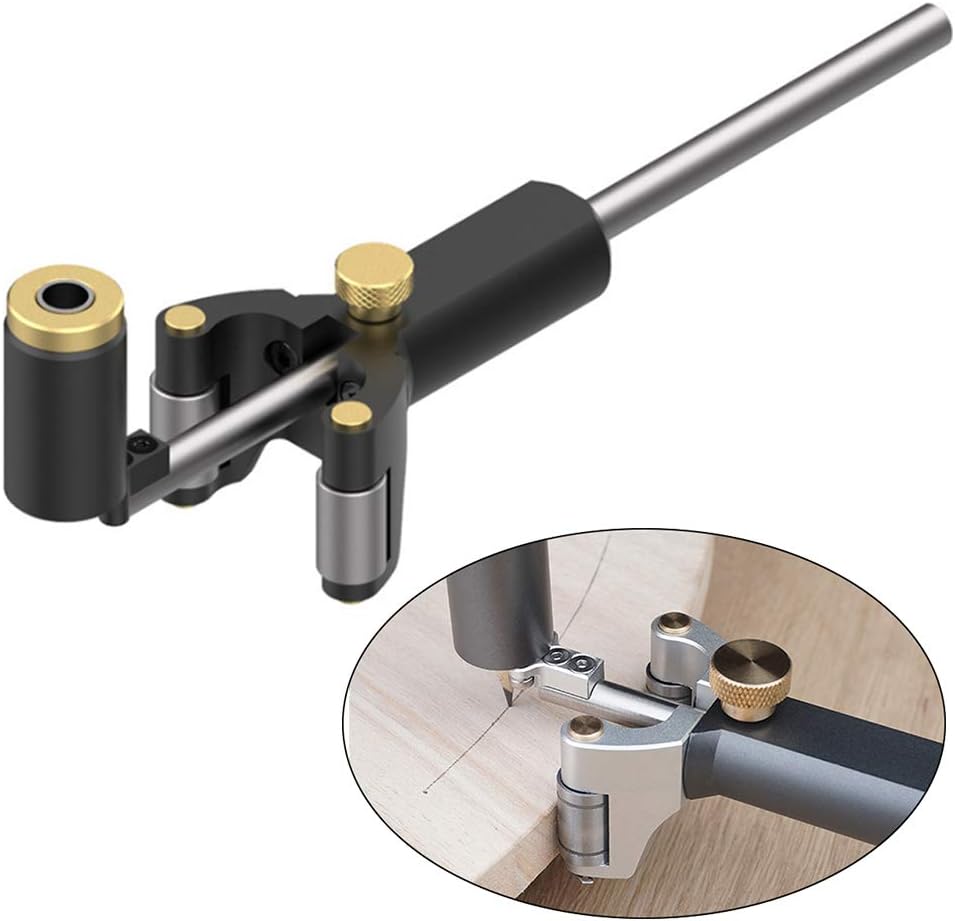 Wood Scribe Tool, Wood Parallel Scriber Wheel Marking Gauge 180 MM Sliding Mark Scraper, Adjustable Linear Arc Dual-purpose Scriber Parallel Line Drawing Tool Woodworking Tool