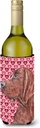Caroline's Treasures SC9707LITERK Redbone Coonhound Hearts and Love Wine Bottle Hugger Bottle Cooler Sleeve Hugger Machine Washable Collapsible Insulator Beverage Insulated Holder