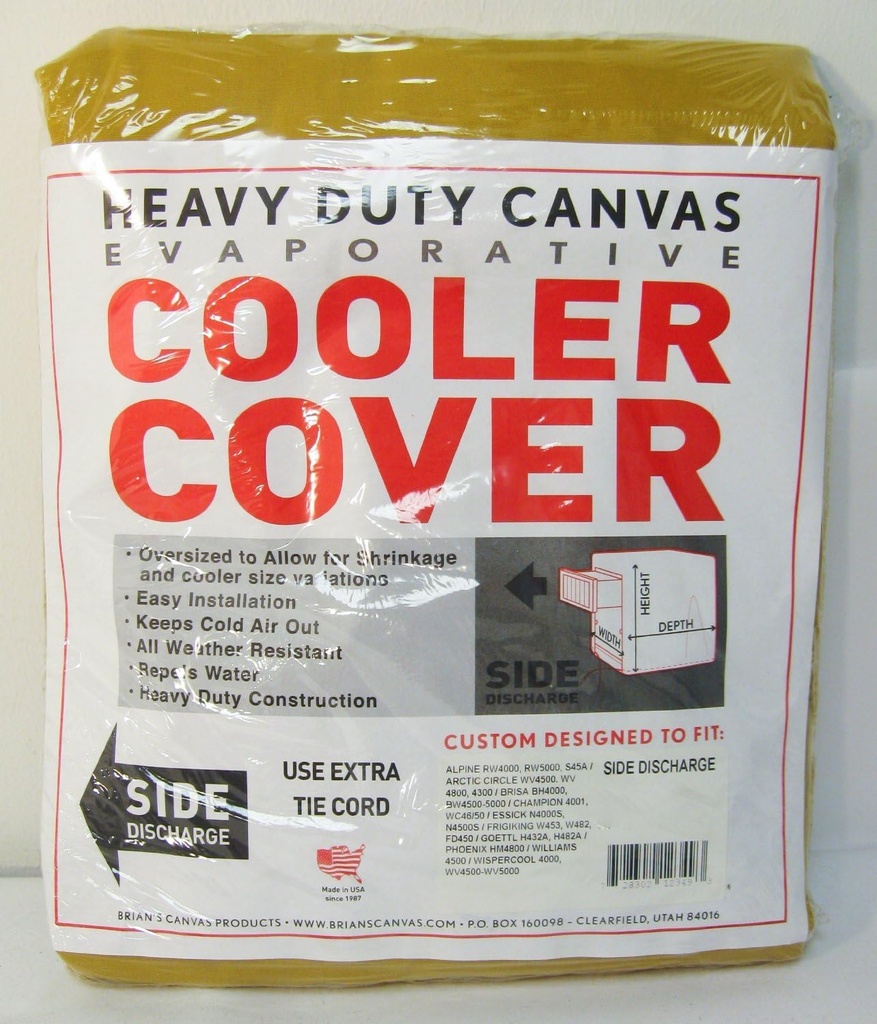 42"W x 26"D x 33"H Side Draft Heavy Duty Canvas Cover for Evaporative Swamp Cooler (42 x 26 x 33)