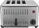 Commercial Toaster 4 Slices Conveyor Toaster Stainless Steel Bread Baking Machine Home Restaurants Bakery Use For Bun Bagel Bread Toast Meatloaf Sandwiches 1650w 110v