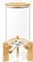 L'ÉPICÉA Glass Rice Dispenser with Bamboo Stand, Large Airtight Rice Storage Container, Cereal/Grain/Coffee Bean/Dry Food Dispenser Countertop, Rice Holder, Rice Bin