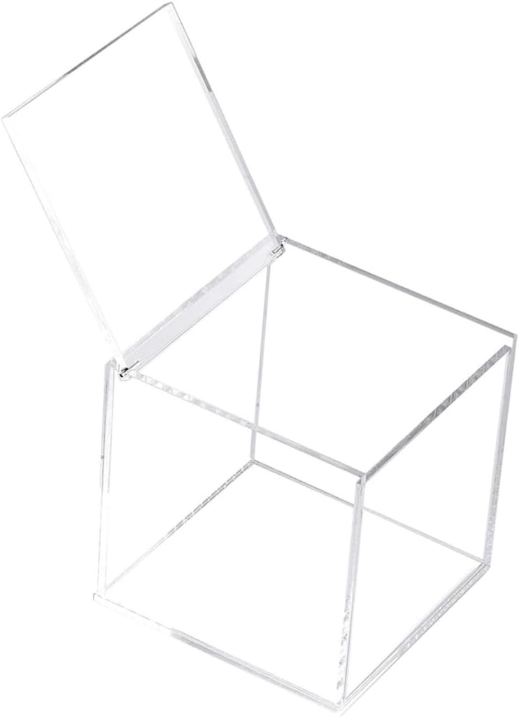 Cabilock Acrylic Storage Box Lid Creamer Container Coffee Bar Accessories Holder Coffee Pod Organizer