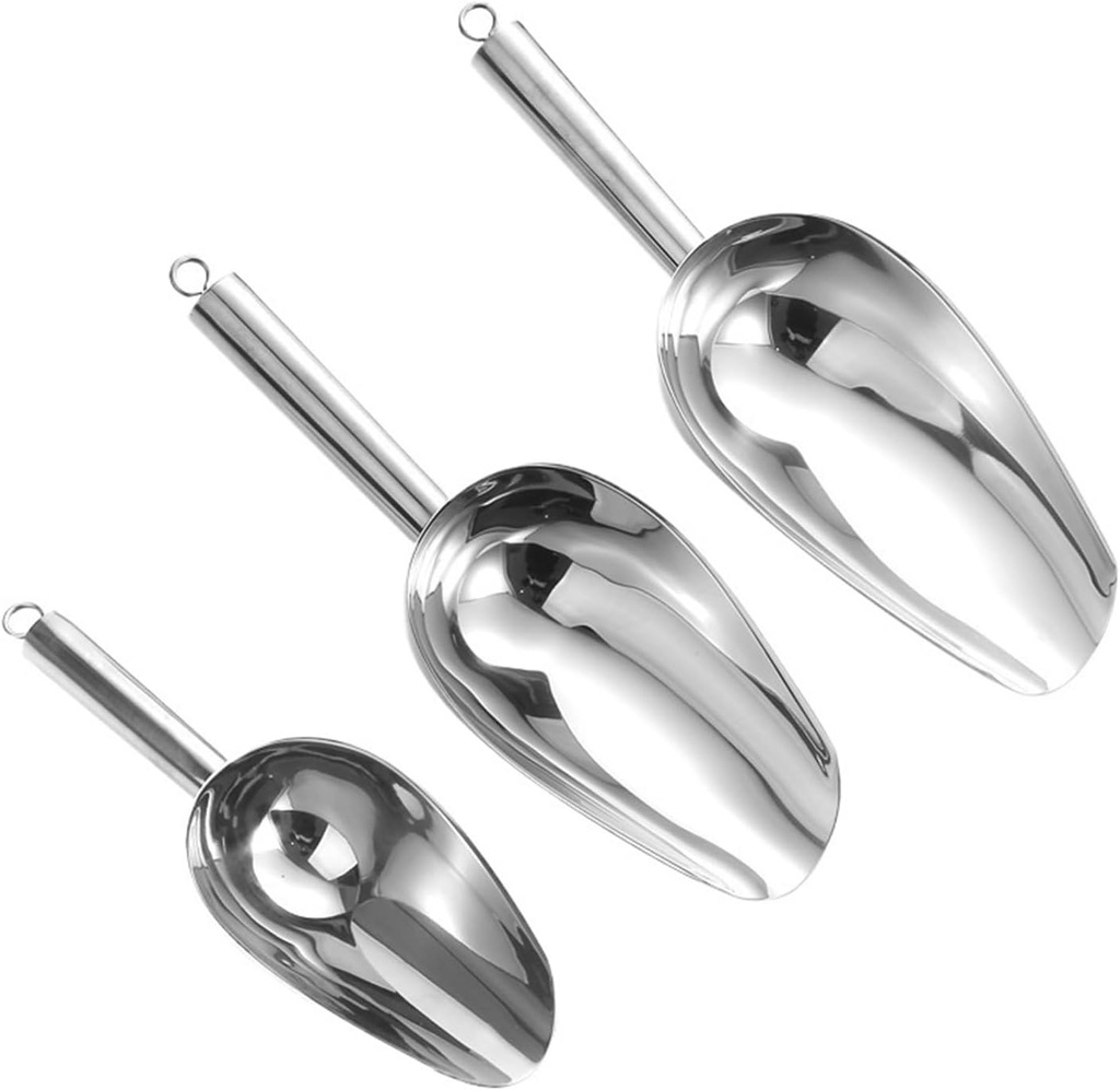 1PCS Stainless Steel Scoop Bar - Versatile Kitchen Tool For Spice, Candy, Flour, Ice Scraping - Buffet & Party Accessory For Household & Kitchen Use(9Inch)