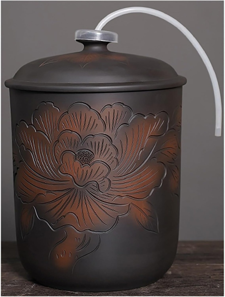 Ceramic Rice Bucket, Rice Storage Bins Ceramic, Grain Storage Container With Lid, Sealed Rice Bucket Grain Storage Food Dispenser, Large Food Storage Container For Rice, Flour, Pet Food 10L(Capacity 8