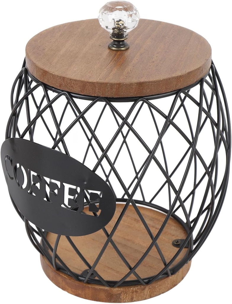 Decorative Organizer of the Fruit Coffee Capsules Capsule with a Finish (Black)