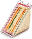 Triangle Sandwich Container, Plastic Sandwich Bags Reusable Sandwich Wedge Boxes Container for Lunch, Portable Breakfast Sandwich Box with Lids (1)