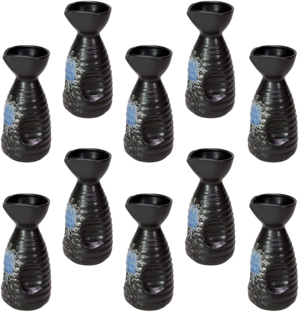 Set of 10 Sake Cup, Shibuki No. 2, Tokuri 3.0 x 6.4 inches (7.6 x 16.2 cm) (310 cc), Japanese Tableware, Sake Cup, Restaurant, Ryokan, Izakaya, Commercial Use