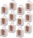 24pcs Cupcake Packing Boxes Inserts Sturdy Handheld Cake Containers for Weddings Birthday Parties and Bakeries