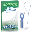 RAZOKO Dental Floss Threaders for Braces & Orthodontic Care