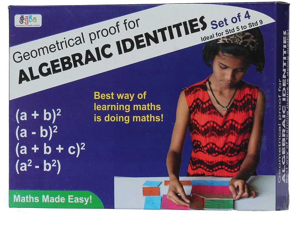 Kutuhal Algebraic Identities and Its Geometrical Proof Puzzle and Board Game Innovative Math Made Easy Series Educational School Project DIY Kit
