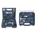 BOSCH Professional GSB 500 RE Corded-Electric Drill Tool Set, 10 mm, 500 Watt, 1 Year Warranty, Blue
