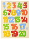 Skillofun Wooden Number Tray, Educational Toy, Non-Toxic, Eco-Friendly, Develops Motor Skills, Cognitive Development, Teaches Numbers 1-20, Safe for Toddlers.