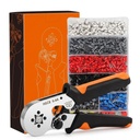 HASTHIP Wire Crimping Tool Kit, Ferrule Crimper, 1200PCS AWG 22-7