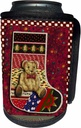 Can Cooler Bottle Wrap - Teddy Bear Stocking to my Grandaughter Red Christmas Design
