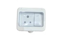 Epic Waterproof 3-Module Plastic Gang Box with 6 Amp Switch & Socket | Shockproof, Glossy Finish, IP55 Enclosure for Home & Office