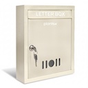 Plantex Letter Box/GI Steel Mail Box/Donation Box with Lock and Keys/Letter Box for Home Gate/Suggestion Box for Office/School/Complaint Box/ (Ivory) - Wall Mount