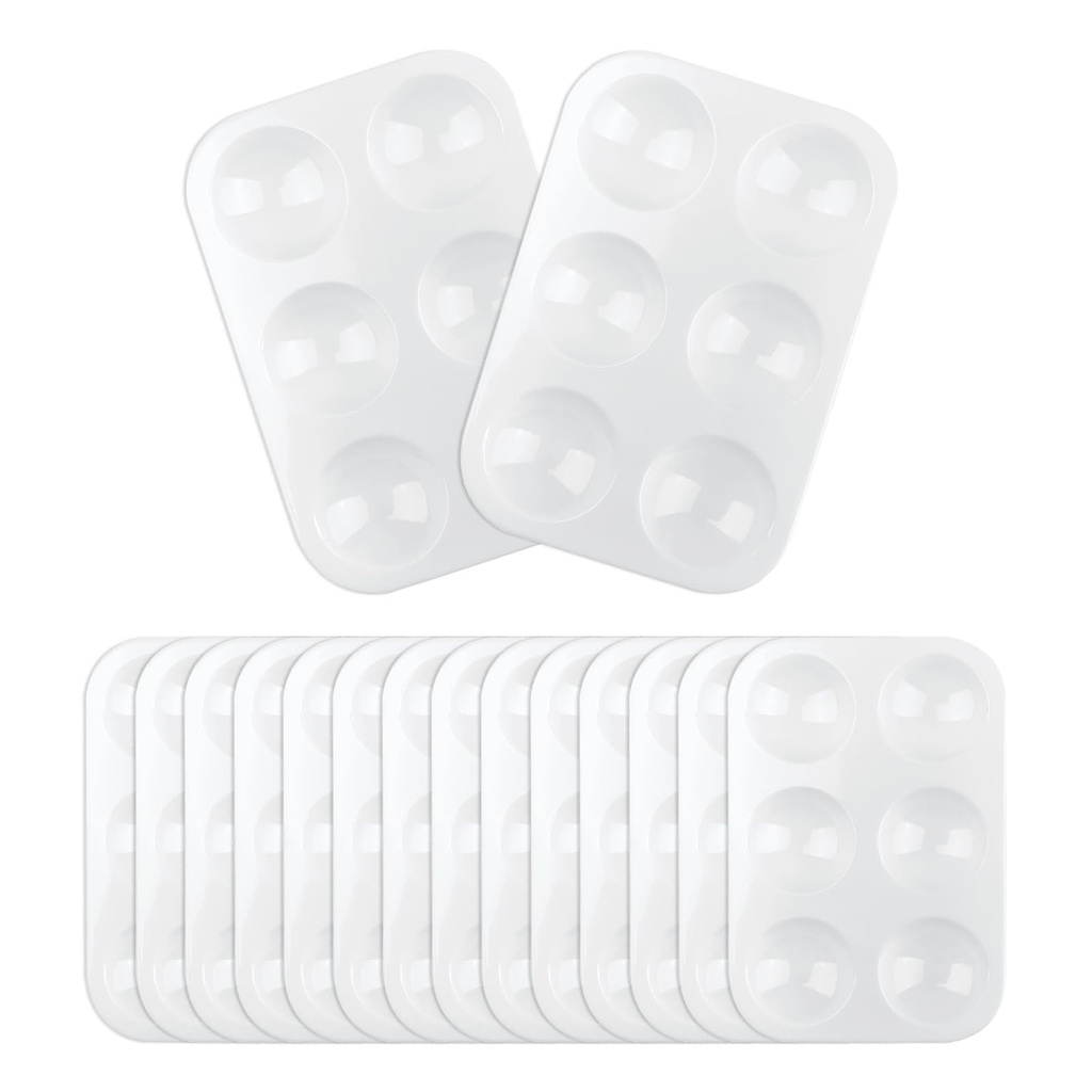 16PCS White Plastic Paint Trays - Essential for Painting Parties, DIY Crafts, and Art Painting