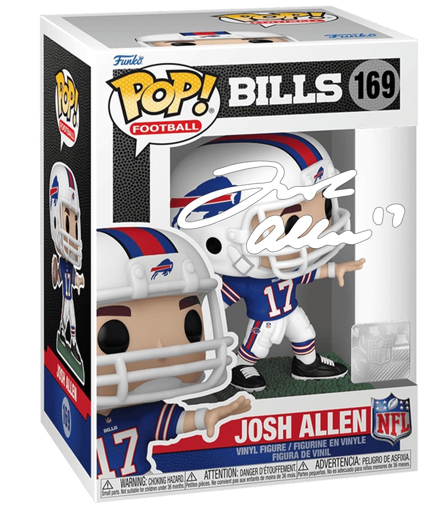 Josh Allen #169 Facsimile Signed Reprint Laser Autographed Funko POP! Football NFL: Buffalo Bills Figurine with Protector Case