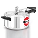 Hawkins Classic 4 Litre Pressure Cooker | Straight Body | Gas Compatible | Ideal for 4–6 persons | ISI Certified | 5 Year Guarantee | Silver (CL40)