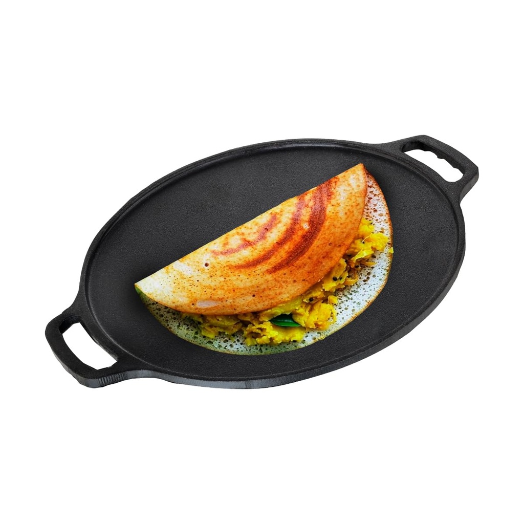 Prestige 30 cm Cast Iron Dosa Tawa|Super Durable(Lasts for Generation)|Retains Heat for Long|10 Years Warranty