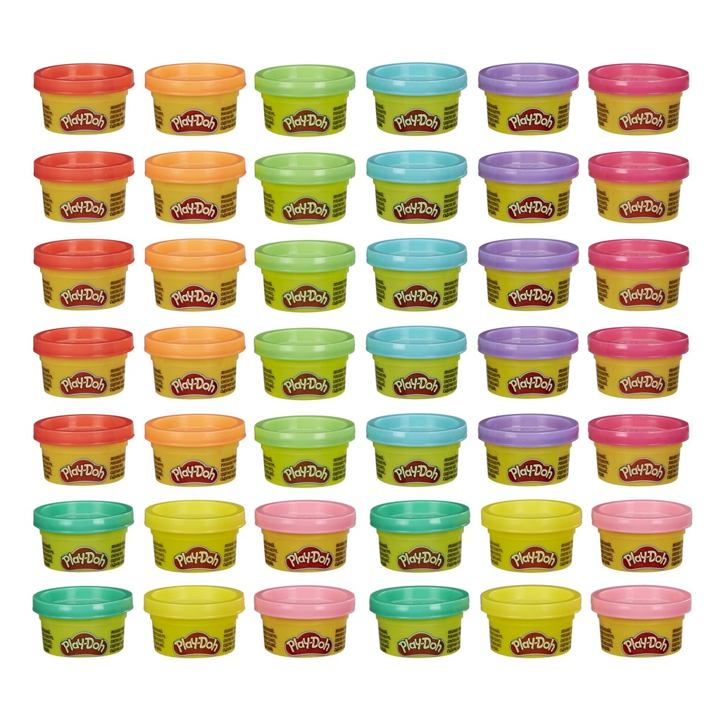 Play Doh Bulk Handout 42-Pack of 1-Ounce Modeling Compound Cans, Back to School Gifts, Prizes, & Party Favors, Kids Arts & Crafts, Preschool Toys, Ages 2+ ( Exclusive)