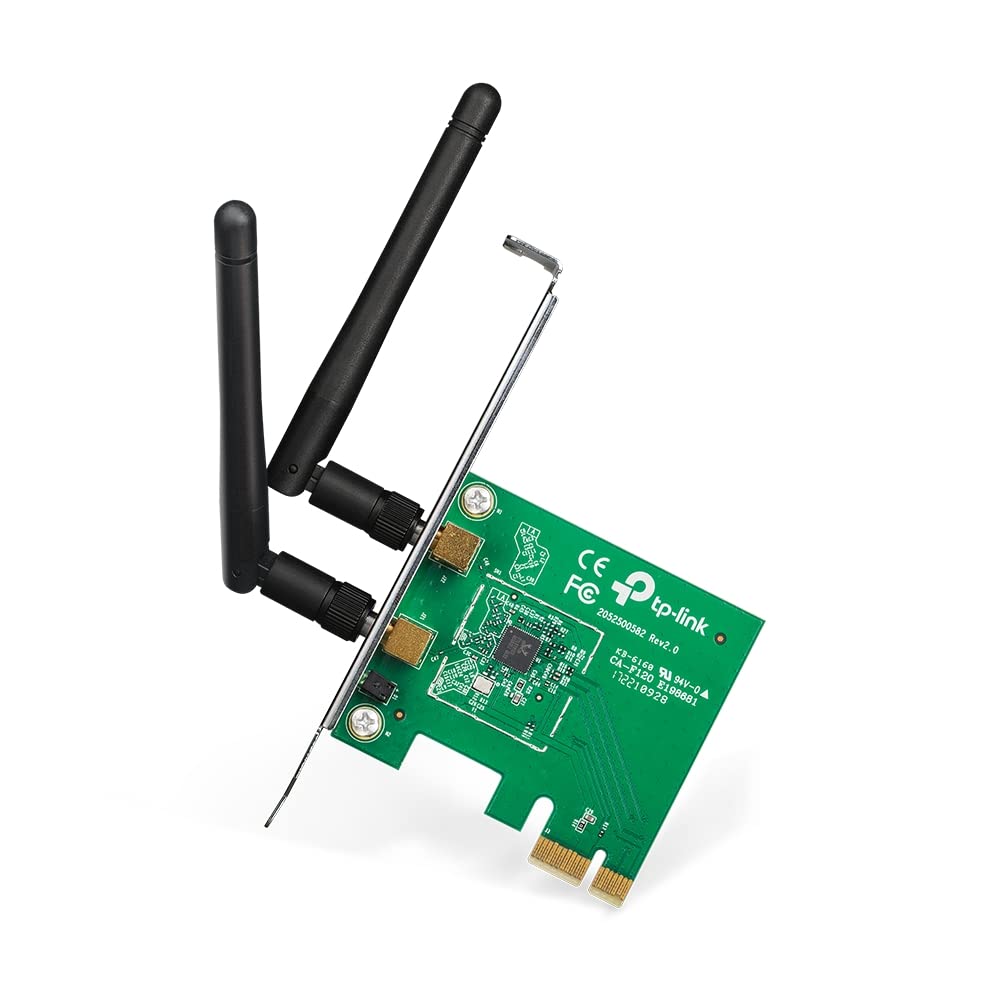 TP-Link TL-WN881ND 300 Mbps Wireless N PCI Express Adapter, PCIe Network Interface Card for Desktop, Low-Profile Bracket Included, Supports Windows 11/10/8.1/8/7 and Linux