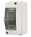 Electrical Distribution Box, White, 2 Module, Surface Mount, Transparent Cover (2 Way Mcb Box)