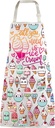 WZMPA Ice Cream Maker Apron Popsicles Inspired Gift All You Need Is Ice Creams Adjustable Apron With Pockets Ice Cream Merch