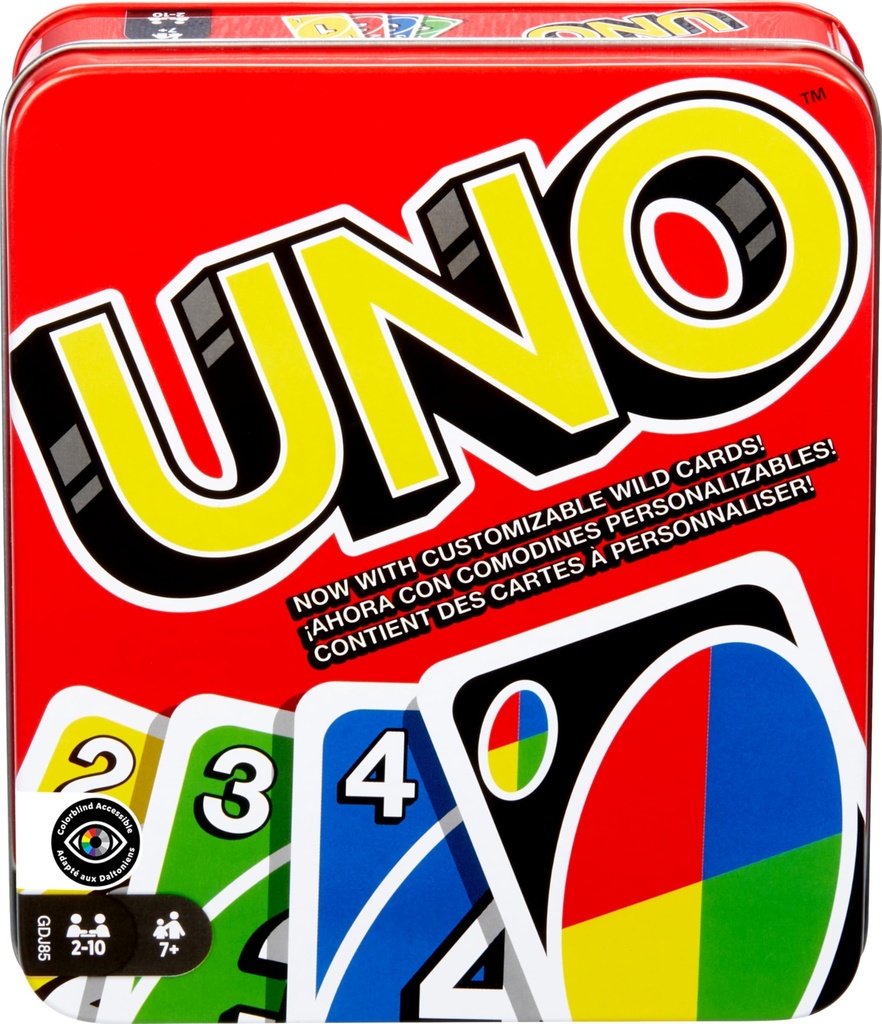 Mattel Games UNO Card Game, Ages 7+, 2-10 Players