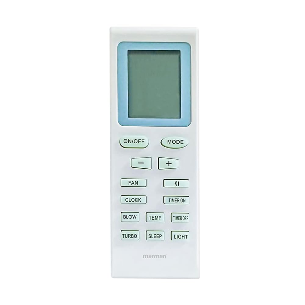 marman® Compatible with Voltas AC Remote Model 18A YB1FA Suitable for 1 | 1.5 | 2 Ton Vertis Plus Split or Window Air Conditioner - Match Remote Key by Key with Existing Remote Control