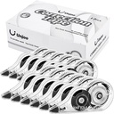 Unjoo White Correction Tape, For school, Office,12pack, 5M/196"x0.2",Black