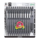 Zebra Pen Z-Grip Retractable Ballpoint Pen, Black Ink, 1.0mm, 24 Bulk-Pack