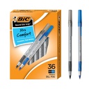 BIC Ballpoint Pen, Black and Blue Ink, 36-Count