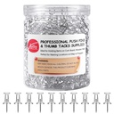 Push Pins 600 Count, Standard Clear Thumb Tacks Steel Point and Clear Plastic Head