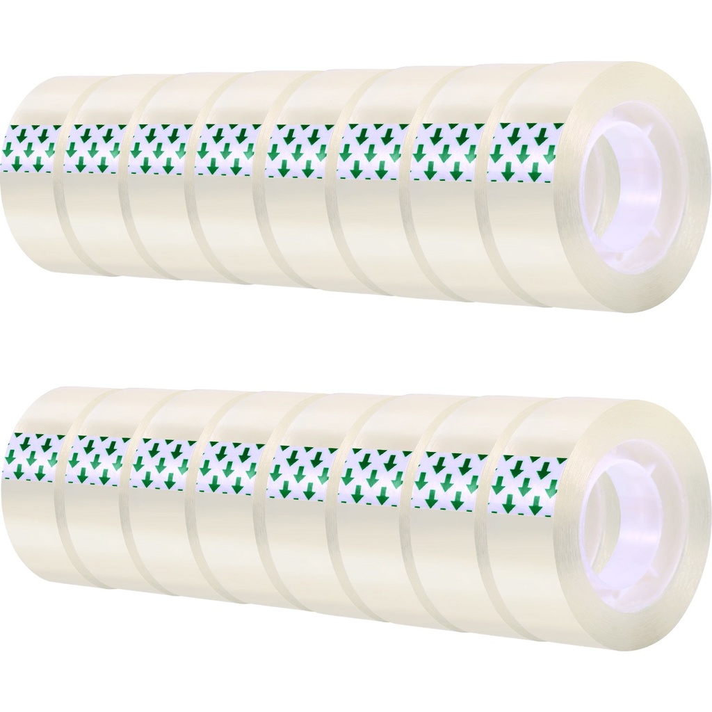 Hestya 16 Rolls Transparent Tape Refills Clear Tape, 3/4 x 1200 Inch